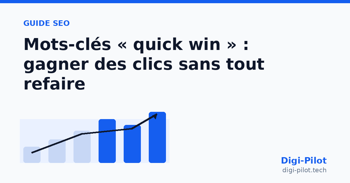 Mots-clés « quick win » : gagner des clics sans tout refaire