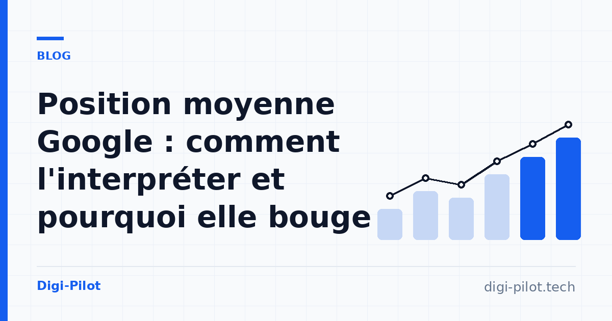 Position moyenne Google : comment l'interpréter et pourquoi elle bouge
