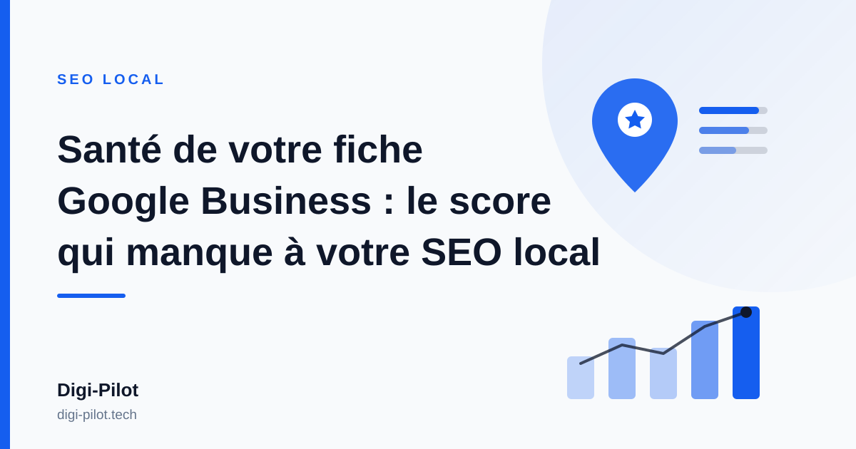 Santé de votre fiche Google Business : le score qui manque à votre SEO local